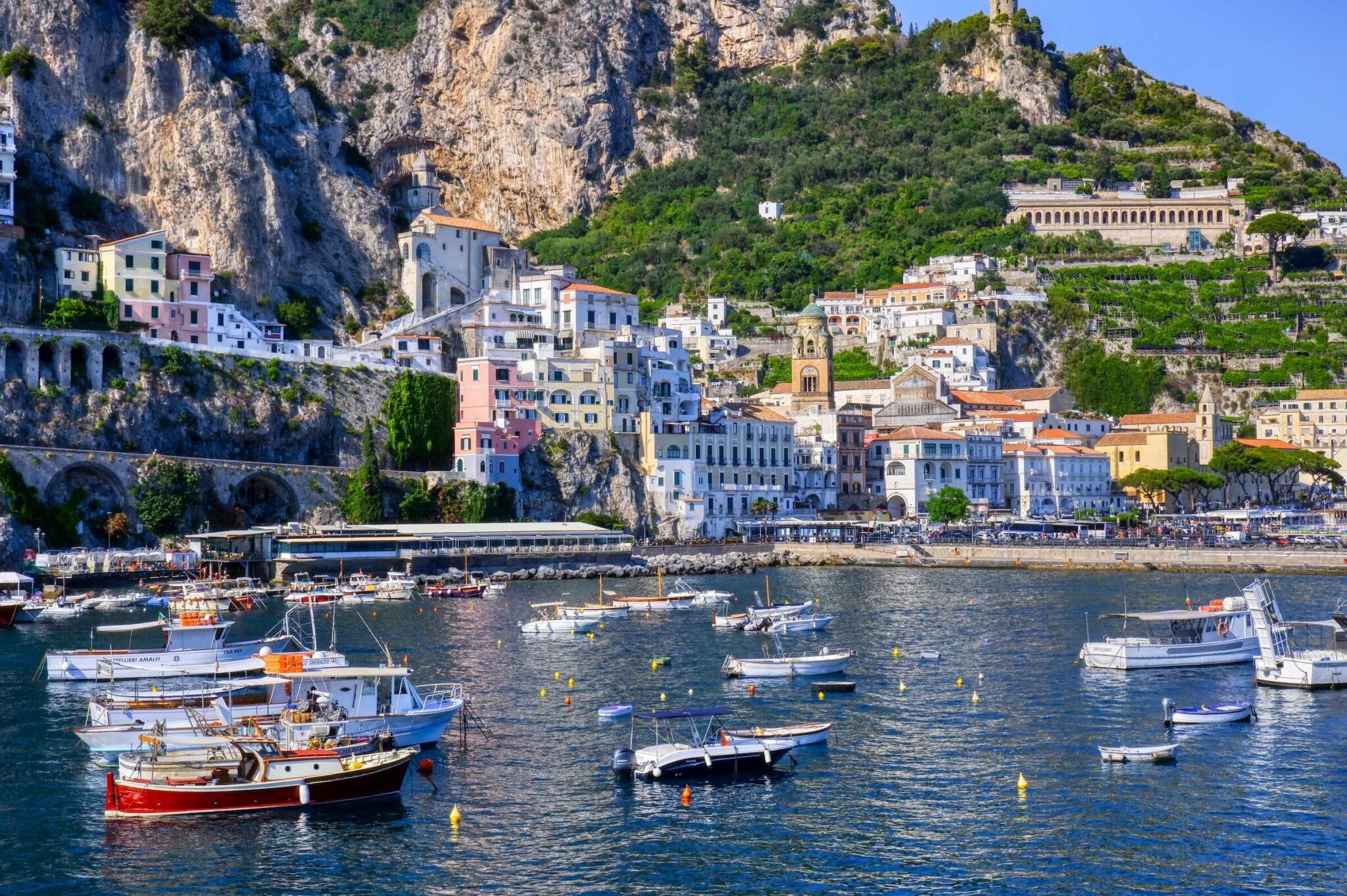 boats on Amalfi coast